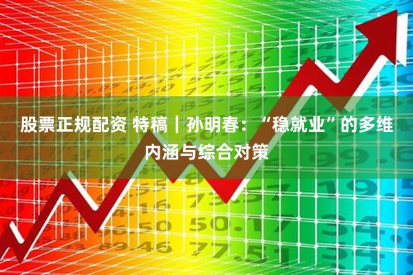 股票正规配资 特稿｜孙明春：“稳就业”的多维内涵与综合对策