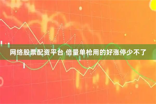 网络股票配资平台 倍量单枪用的好涨停少不了